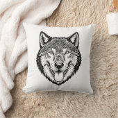 Coussin Tête de loup de face (Couverture)