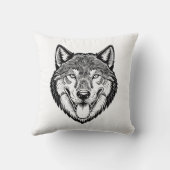 Coussin Tête de loup de face (Verso)