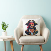 Coussin Tête de pirate avec chapeau de marin et cache-œil (Chaise)