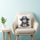 Coussin Tête de pirate avec chapeau de marin et cache-œil (Chaise)