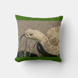 Coussin Tête de serpent à sonnette de prairie R8