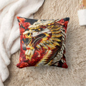 Coussin Tête d'or du dragon à respiration par feu (Couverture)