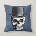 Coussin Tête du crâne rétrograde<br><div class="desc">C'est un grand crâne dessiné à la main. C'est unique et très rétro.</div>