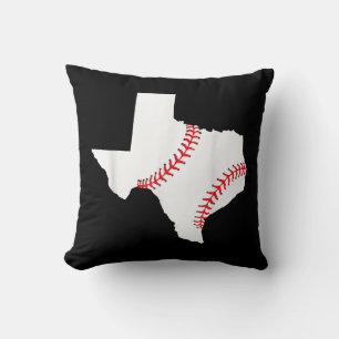 Coussin Texas Baseball État drôle Texas Baseball