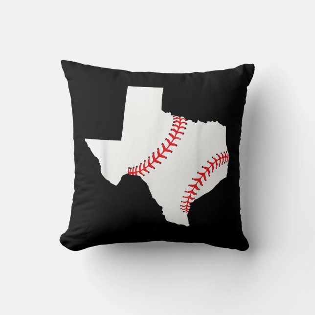 Coussin Texas Baseball État drôle Texas Baseball  (Recto)