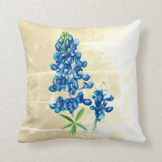 Coussin Texas Bluebonnet sur le beige