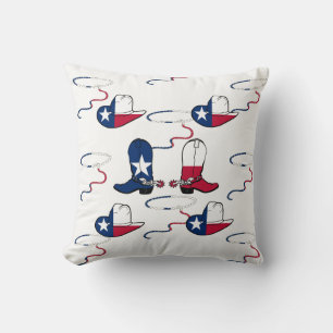 Coussin Texas Cowboy Bottes et Casquettes sur n'importe qu