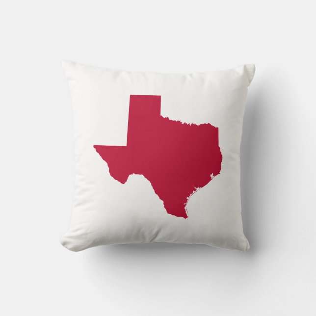 Coussin Texas en rouge (Recto)