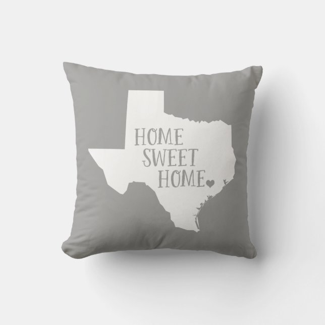 Coussin Texas Home Sweet Home État Jeu d'oreiller (Recto)