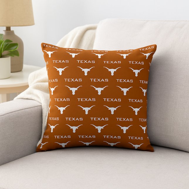 Coussin Texas Longhorn Style Western Rustic Decor (Texas Longhorn Style Western Rustic Decor Throw Pillow)