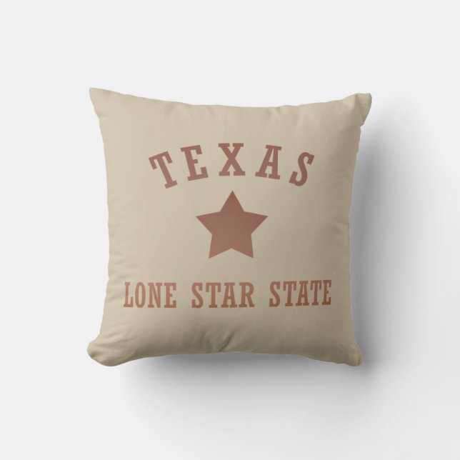 Coussin Texas vintage l'état étoile solitaire (Recto)