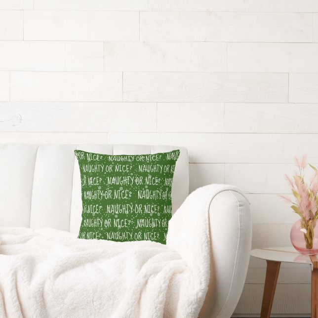Coussin Texte de Noël FANTÔT OU JOLI (Canapé)