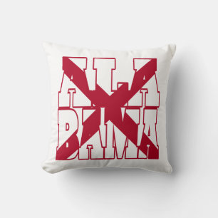 Coussin Texte du drapeau de l'état de l'Alabama