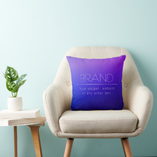 Coussin Texte élégant et modifiable & Couleur violette mod