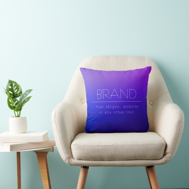 Coussin Texte élégant et modifiable & Couleur violette mod (Chaise)