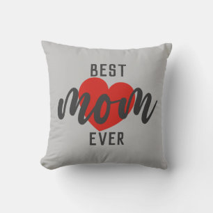 Coussin Texte Élégant Meilleure Maman Jamais Avec Le Coeur