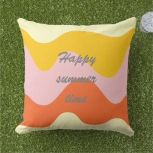Coussin Texte et image personnalisés Joyeux été