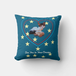 Coussin Texte humoristique de photo de chaton mignon