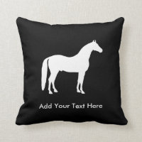Texte personnalisable élégant de cheval blanc