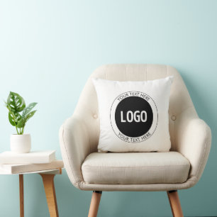 Coussin Texte personnalisable simple et votre logo ou imag