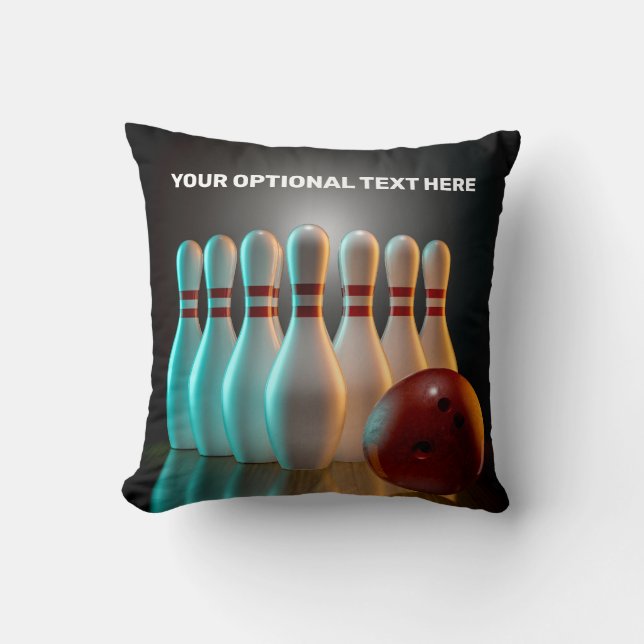 Coussin Texte personnalisé Bowling Strike (Recto)