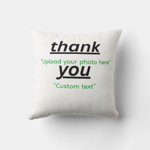 Coussin Texte personnalisé & Importez votre photo Personna