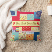 Coussin Texte personnalisé Saint-Valentin | Patchwork colo (Couverture)