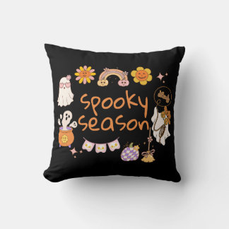 Coussin Texte personnalisé Saison effrayante Dessins migno