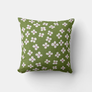 Coussin Textile japonais de KIMONO, motif de fleuron