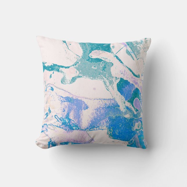 Coussin Texture artistique. Bright Violet Border. Art viol (Recto)
