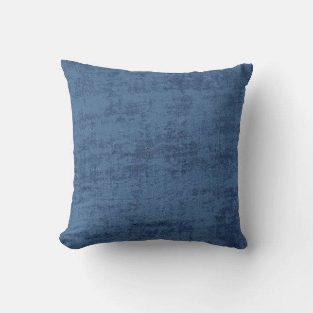 Coussin Texture bleu-foncé de tissu de Chenille (Recto)