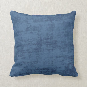 Coussin Texture bleu-foncé de tissu de Chenille