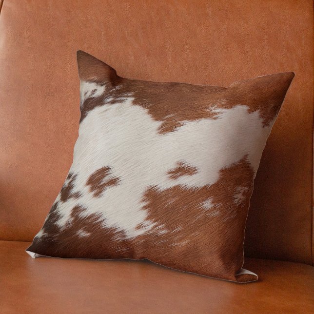 Coussin Texture Brown et blanche de la vache 2 (Créateur téléchargé)