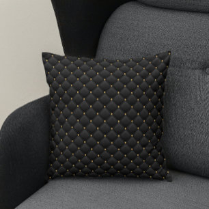 Coussin texture carré noire mate Abstraite