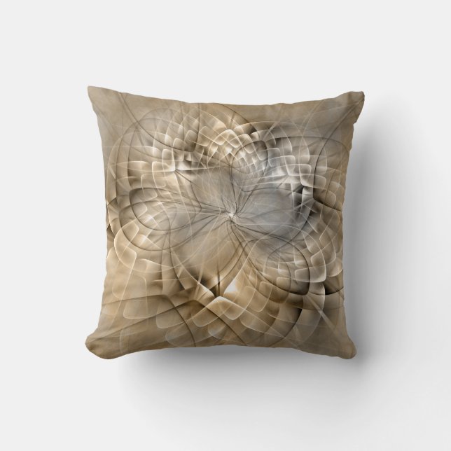 Coussin Texture d'art fractal moderne abstrait aux tons de (Recto)