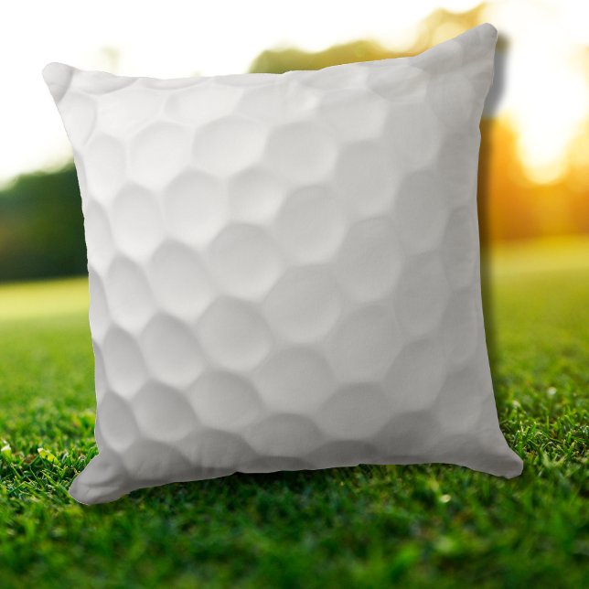 Coussin Texture de balle de golf blanche et alvéolée (Créateur téléchargé)