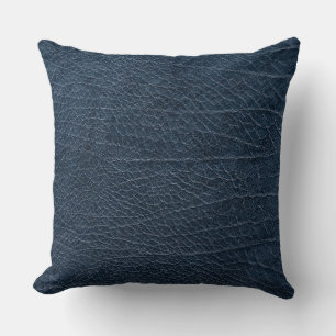 Coussin Texture de cuir cognac vintage usé