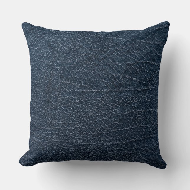 Coussin Texture de cuir cognac vintage usé (Recto)