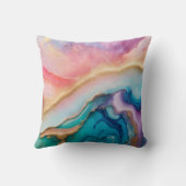 Coussin Texture de feuille d'or fausse géode d'agate paste (Verso)