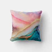 Coussin Texture de feuille d'or fausse géode d'agate paste (Recto)