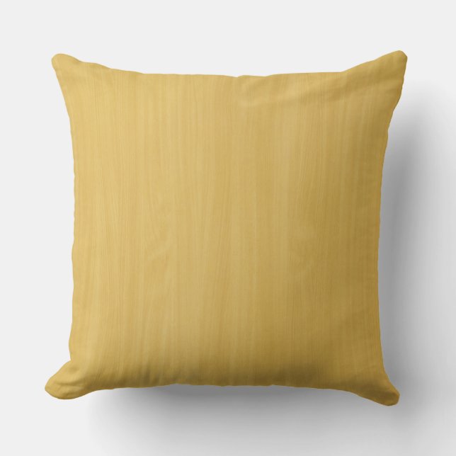 Coussin Texture de grain de bois doré (Recto)