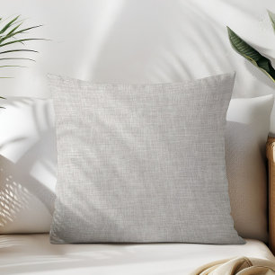 Coussin Texture de lin d'hiver gelé en argent