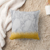 Coussin Texture de marbre d'or et blanc (Couverture)