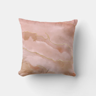 Coussin Texture de marbre rose