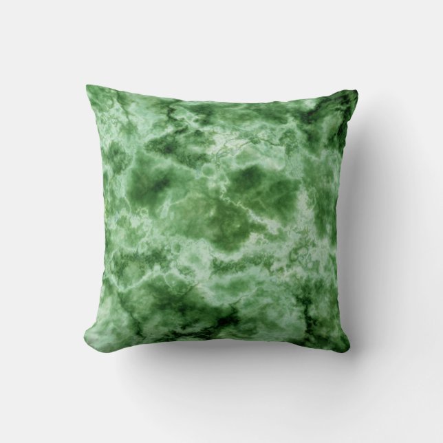 Coussin Texture de marbre verte (Recto)