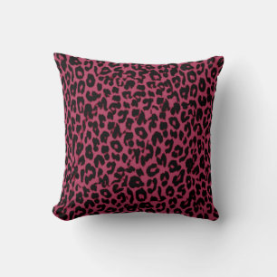 Coussin Texture de peau d'animal rouge sans couleur
