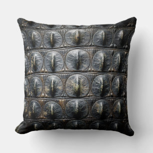 Coussin texture de peau de crocodile animal nature écaille