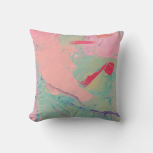 Coussin Texture de peinture à l'huile multicolore. Arrière