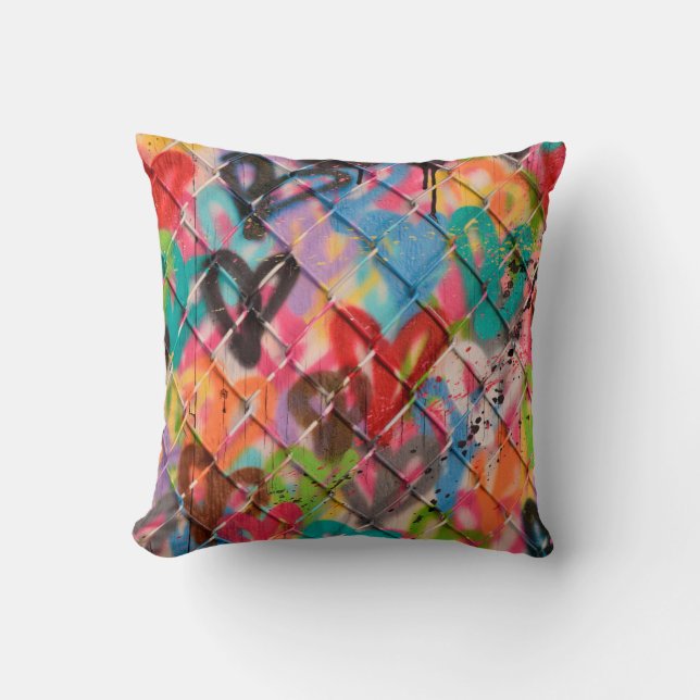 Coussin Texture de peinture Abstraite Spray Arrière-plan,  (Recto)