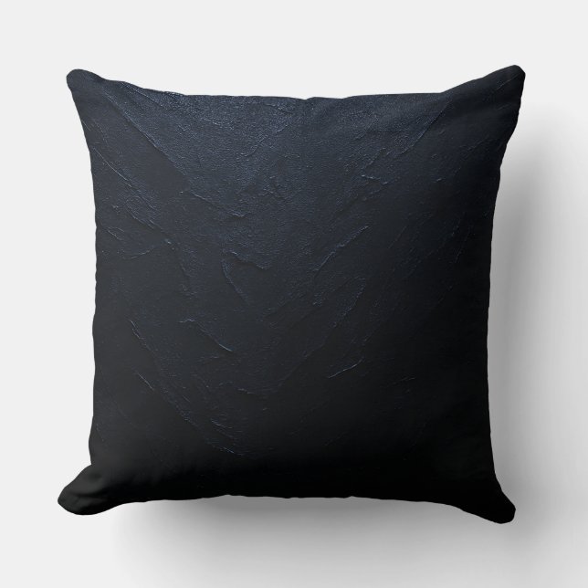 Coussin Texture de plâtre de couleur indigo profond (Recto)